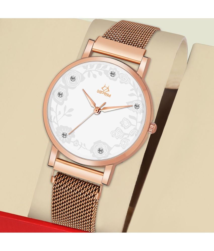     			Septem Rose Gold Metal Analog Men's Watch