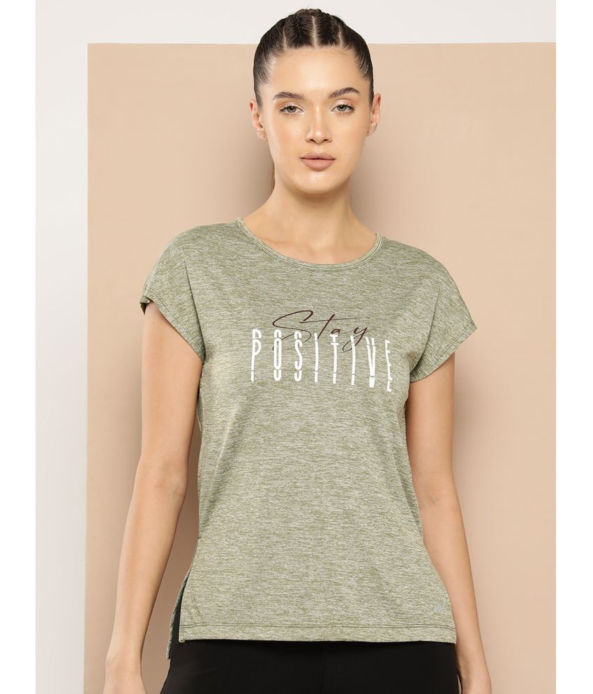     			Alcis Olive Green Polyester Tees - Single