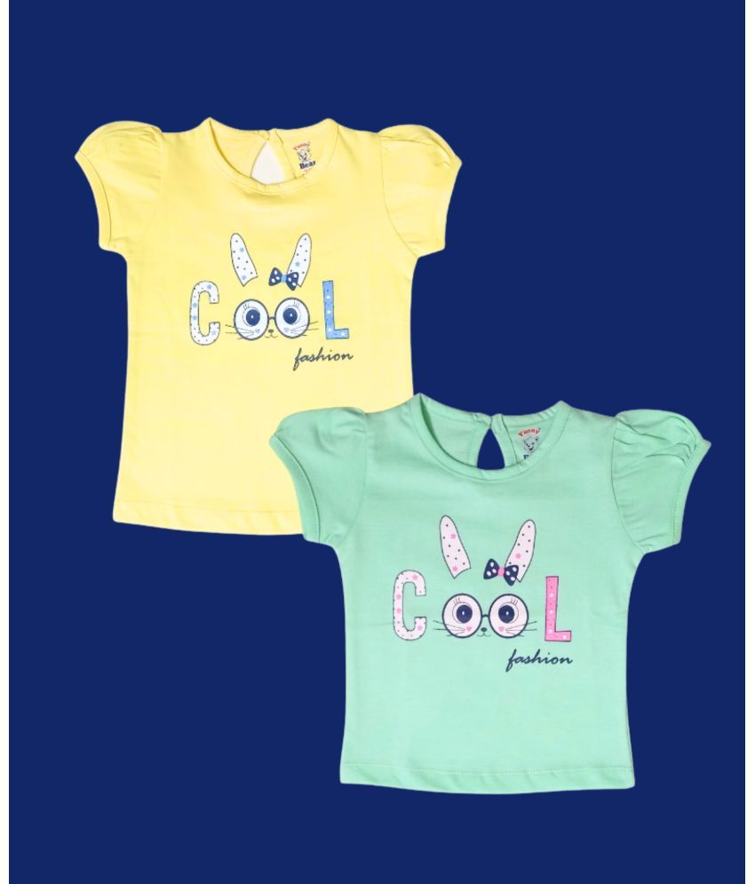     			Funny Bear Multi Baby Girl Top ( Pack of 2 )