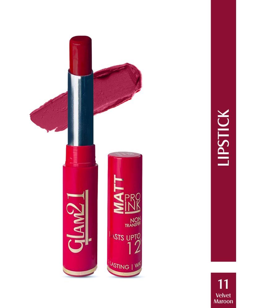     			Glam21 Matte Pro Ink Non Transfer Lipstick With 12hrs Long Stay 18 Amazing Shades 20gm VelvetMaroon-11