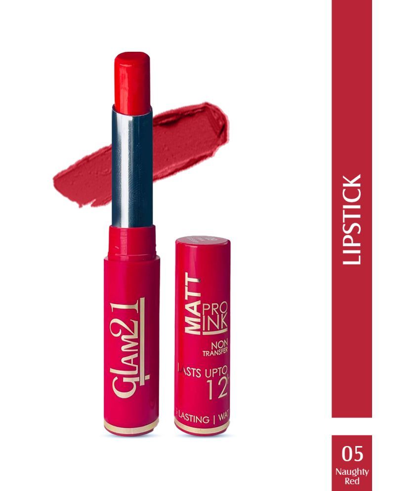     			Glam21 Matte Pro Ink Non Transfer Lipstick With 12hrs Long Stay 18 Amazing Shades 20gm NaughtyRed-05