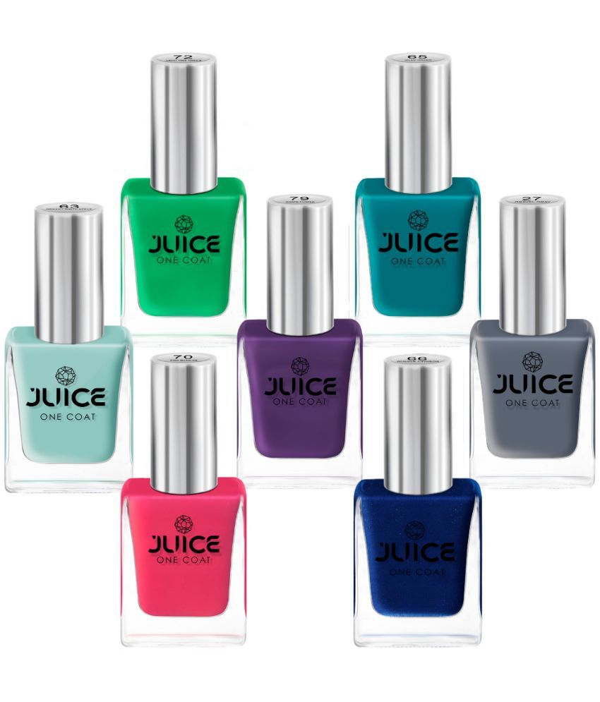     			Juice Multi Glossy Nail Polish 77 ( Pack of 7 )