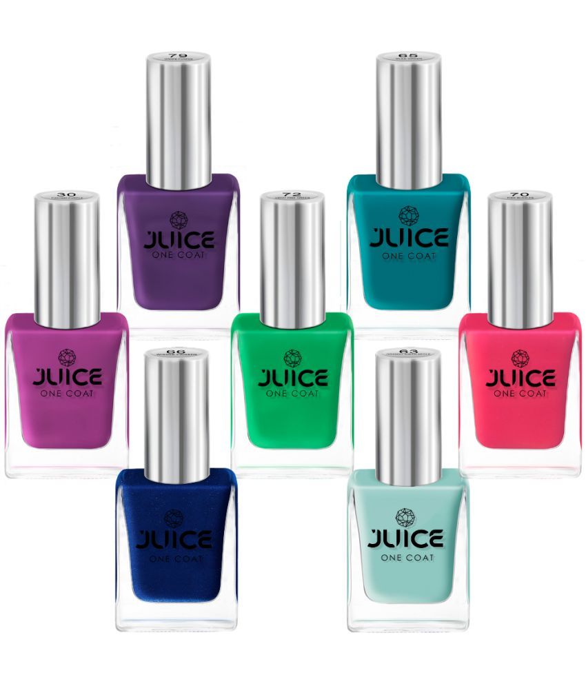     			Juice Multi Glossy Nail Polish 77 ( Pack of 7 )