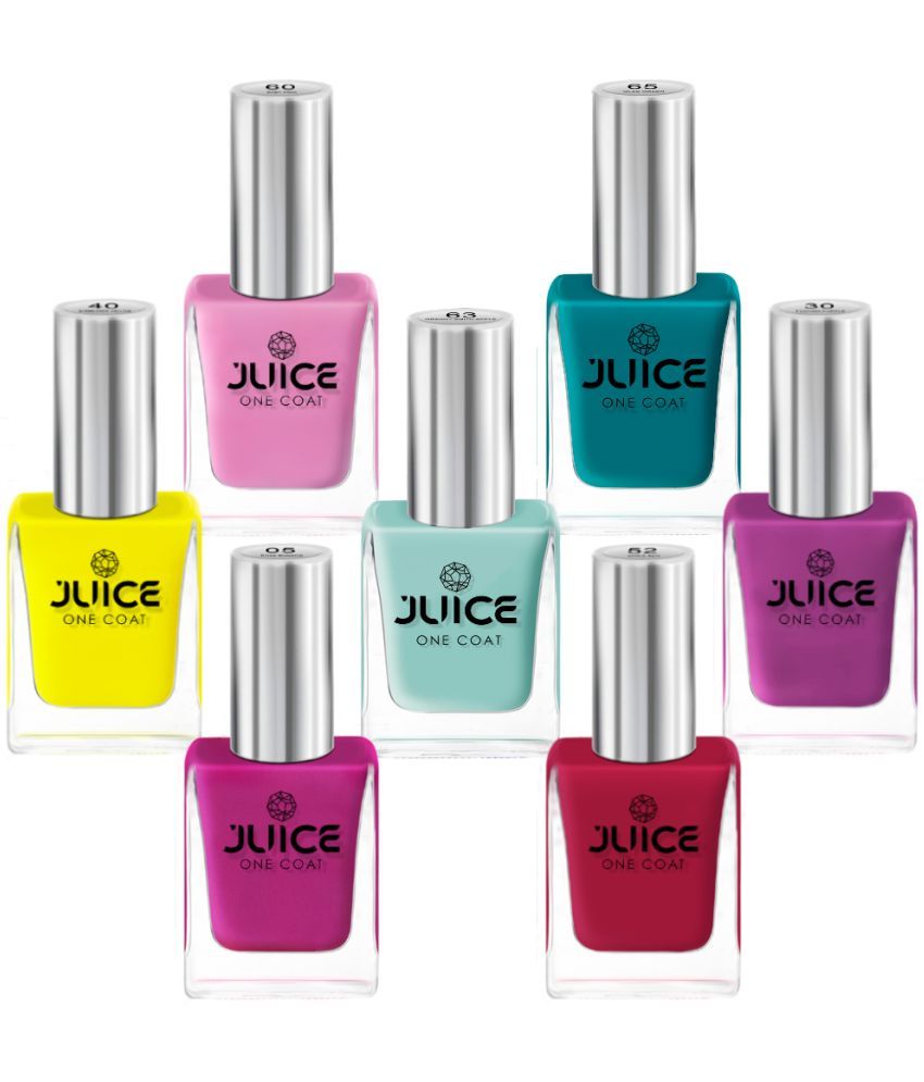     			Juice Multi Glossy Nail Polish 77 ( Pack of 7 )