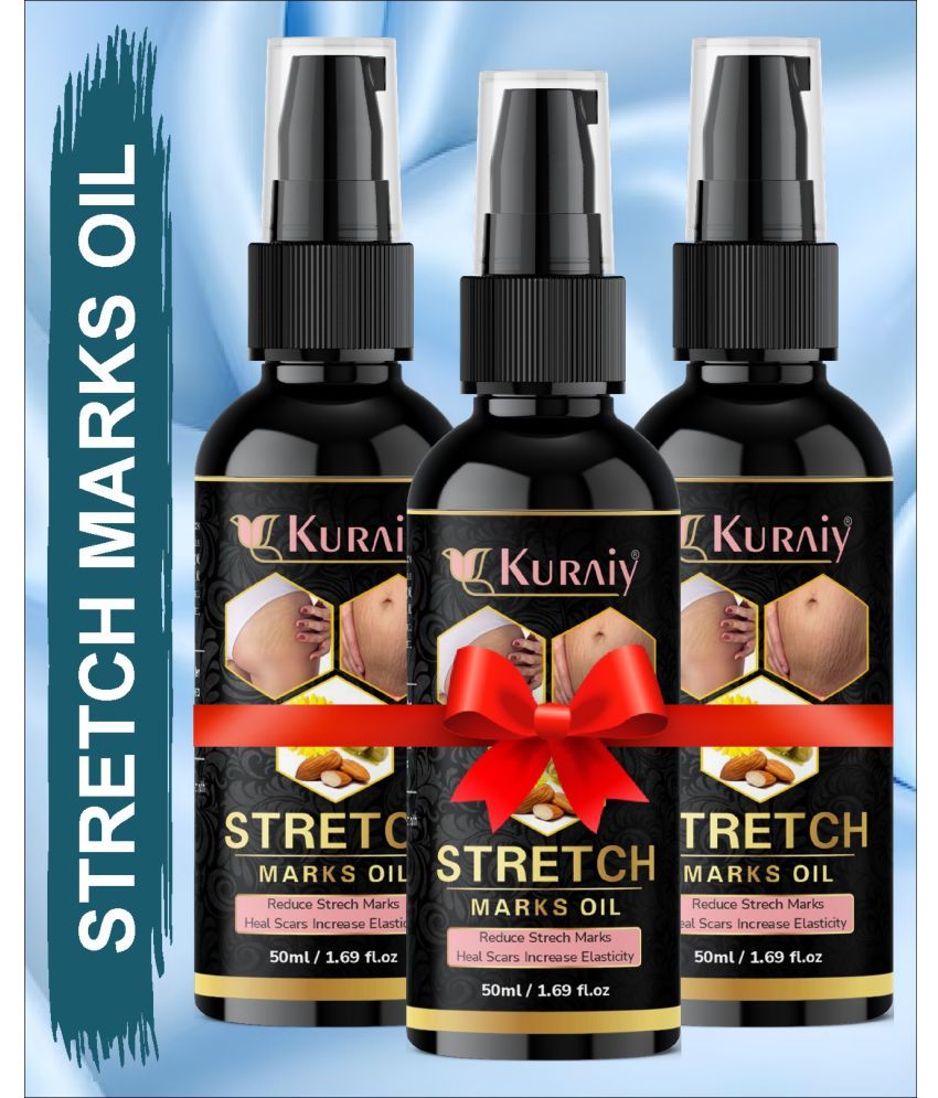     			Kuraiy stretch Oil for Stretch Marks Removal Post Pregnancy fast work stretch mark oil Pack of 3