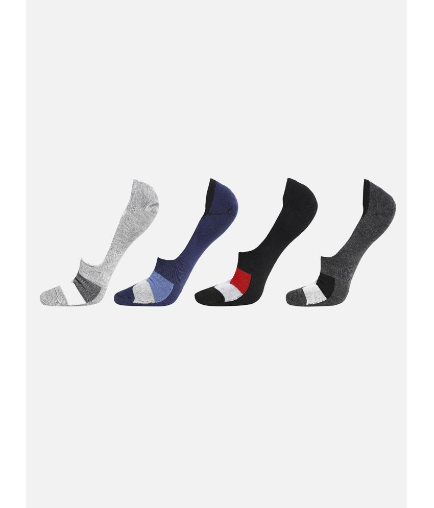     			Kolor Fusion Cotton Blend Men's Colorblock Multicolor No Show Socks ( Pack of 4 )