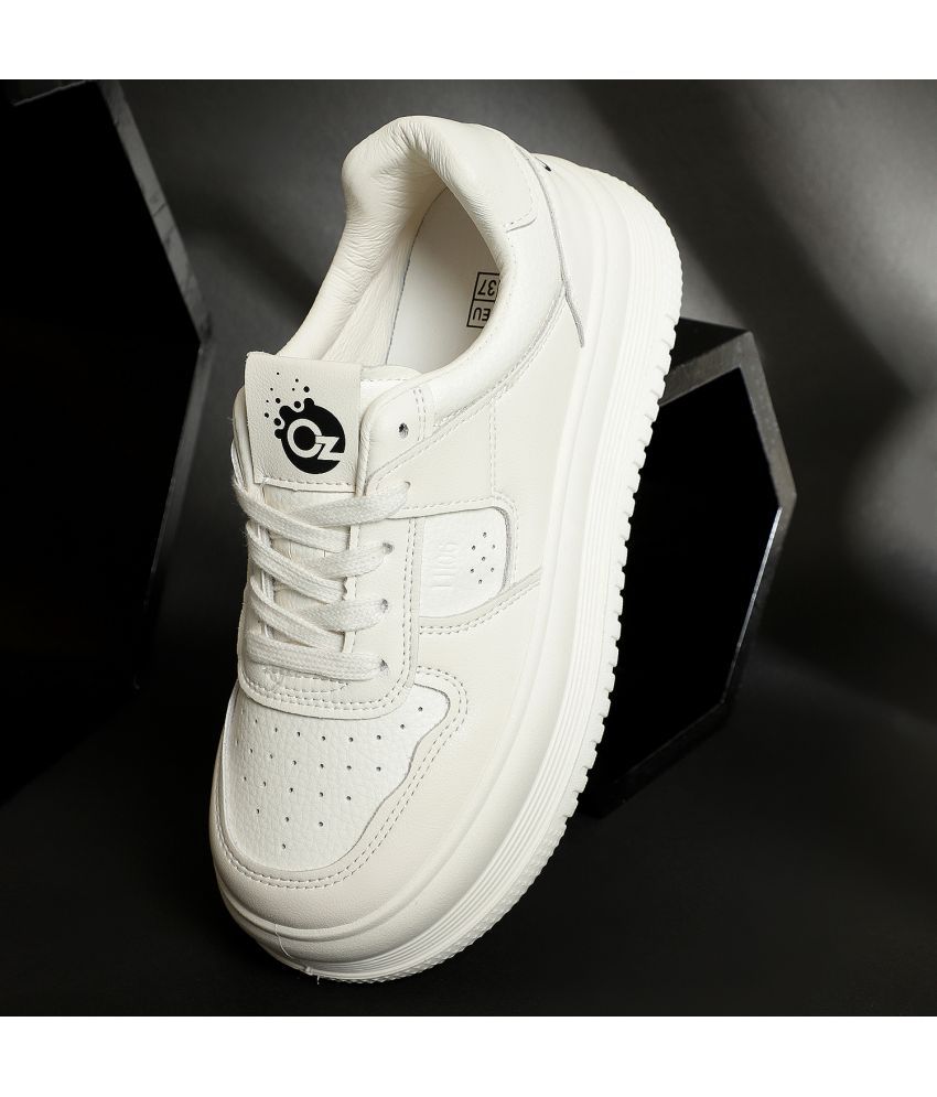     			OZZOH - Off White Women's Running Shoes