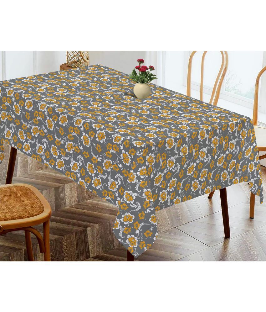     			Oasis Hometex Printed Cotton 4 Seater Rectangle Table Cover ( 152 x 138 ) cm Pack of 1 Gray