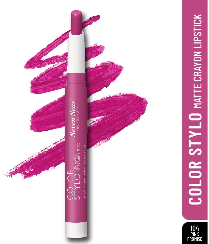     			Seven Seas Color Stylo Non Transfer | Enriched With Vitamin E | Crayon Lipstick (Pink Promise 2.5g)