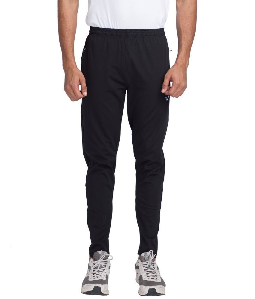     			WEWOK Black Lycra Men's Trackpants ( Pack of 1 )