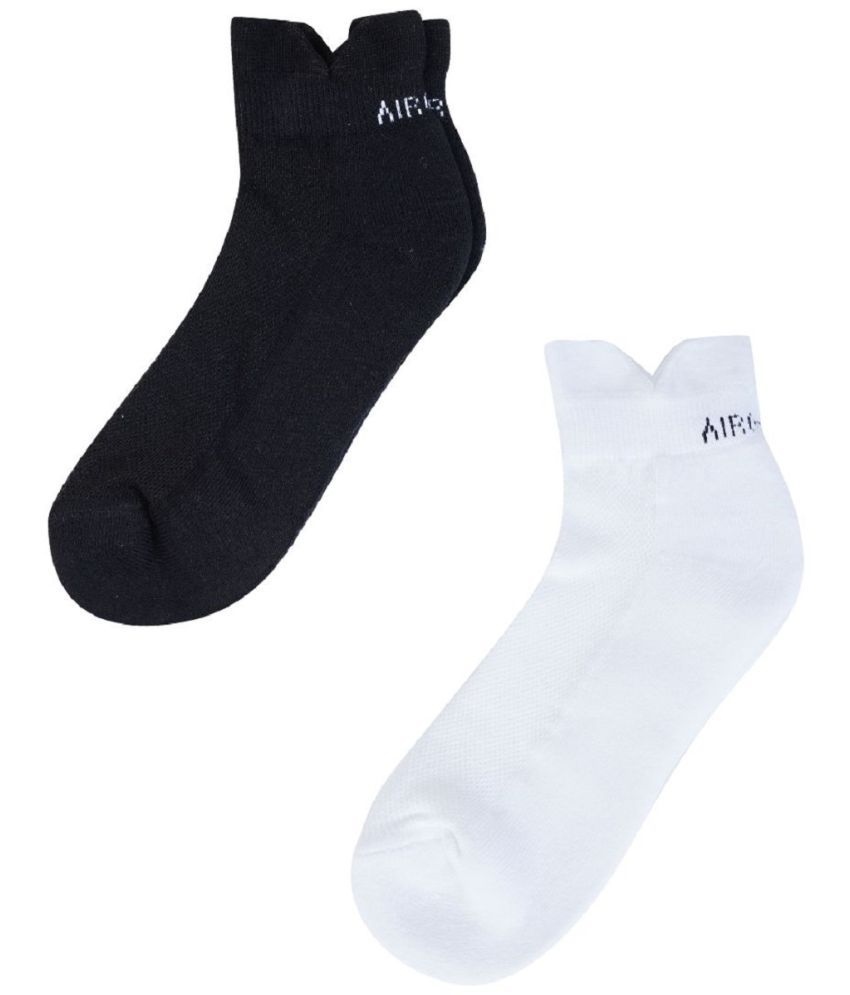     			AIR GARB Cotton Men's Printed Multicolor Low Ankle Socks ( Pack of 2 )