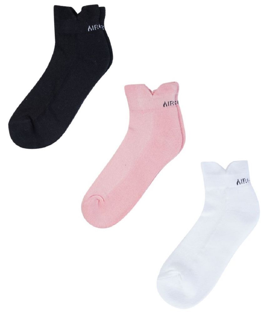     			AIR GARB Cotton Men's Solid Multicolor Low Cut Socks ( Pack of 3 )