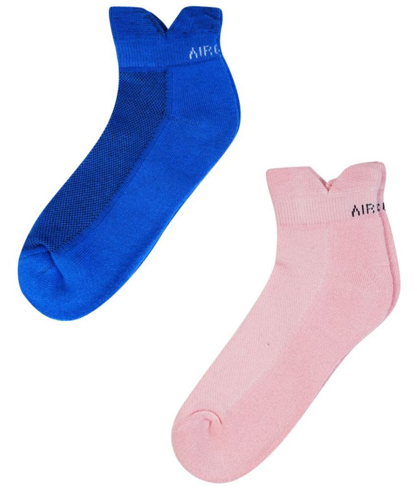     			AIR GARB Cotton Men's Colorblock Multicolor Low Cut Socks ( Pack of 2 )