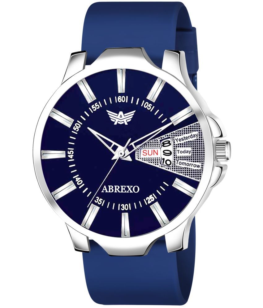     			Abrexo Blue Silicon Analog Men's Watch