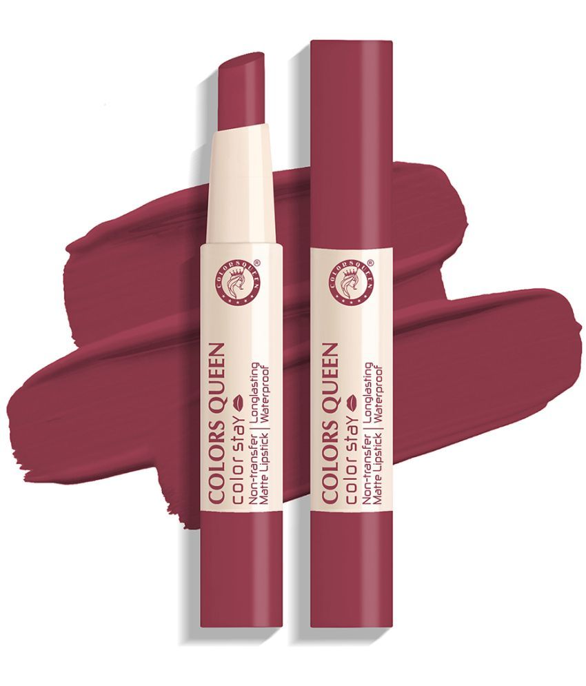     			Colors Queen Color It All Non Transfer Matte Lip Crayon - Plum Pretty (Shade - 23)