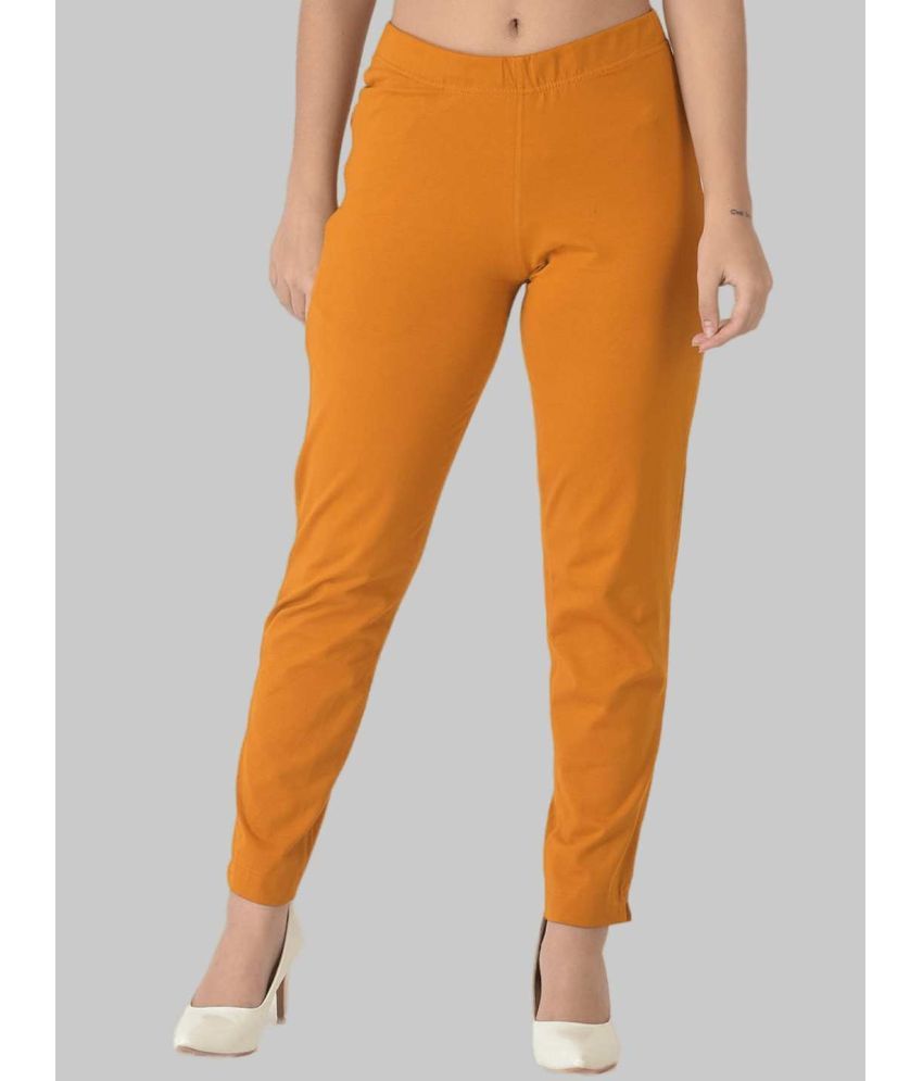     			Dollar Missy - Mustard Cotton Blend Women's Straight Pant ( Pack of 1 )