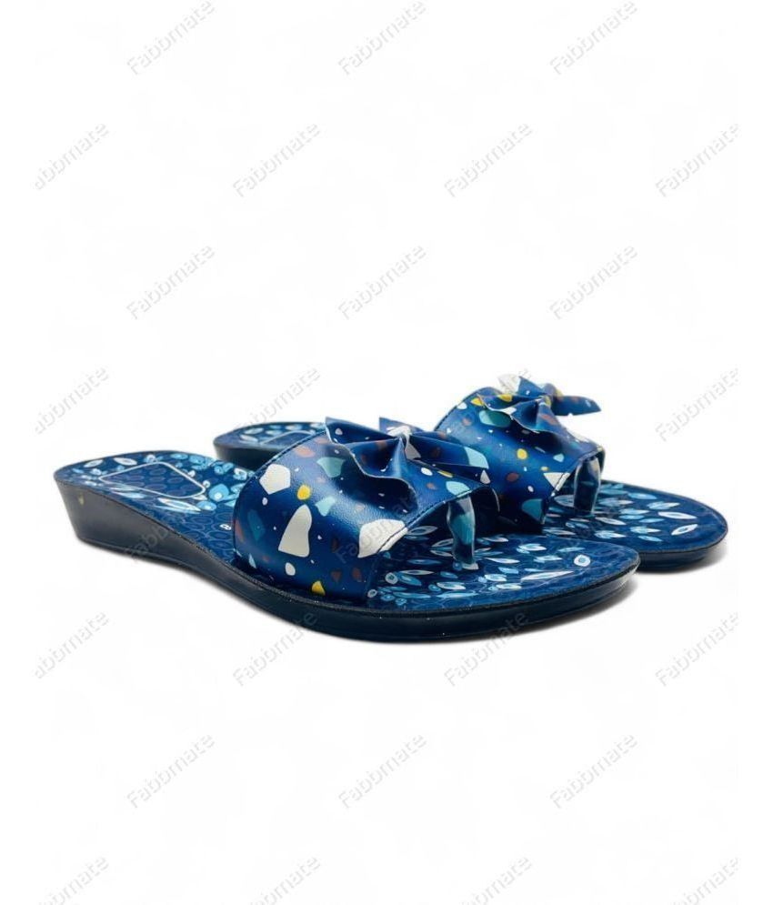     			Fabbmate Blue Women's Slide