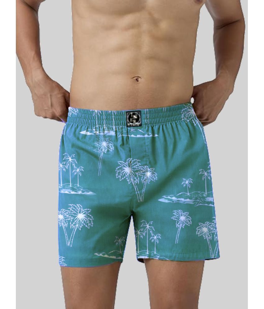     			Inner Element Green Cotton Men's Boxer- ( Pack of 1 )