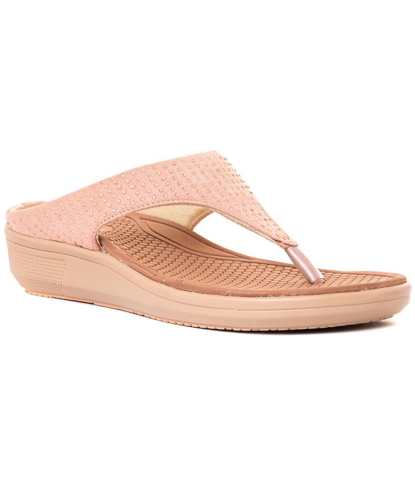     			KHADIM Pink Women's Slip On Heels