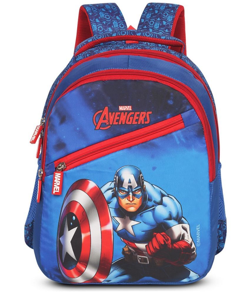     			Priority Blue Polyester Backpack For Kids