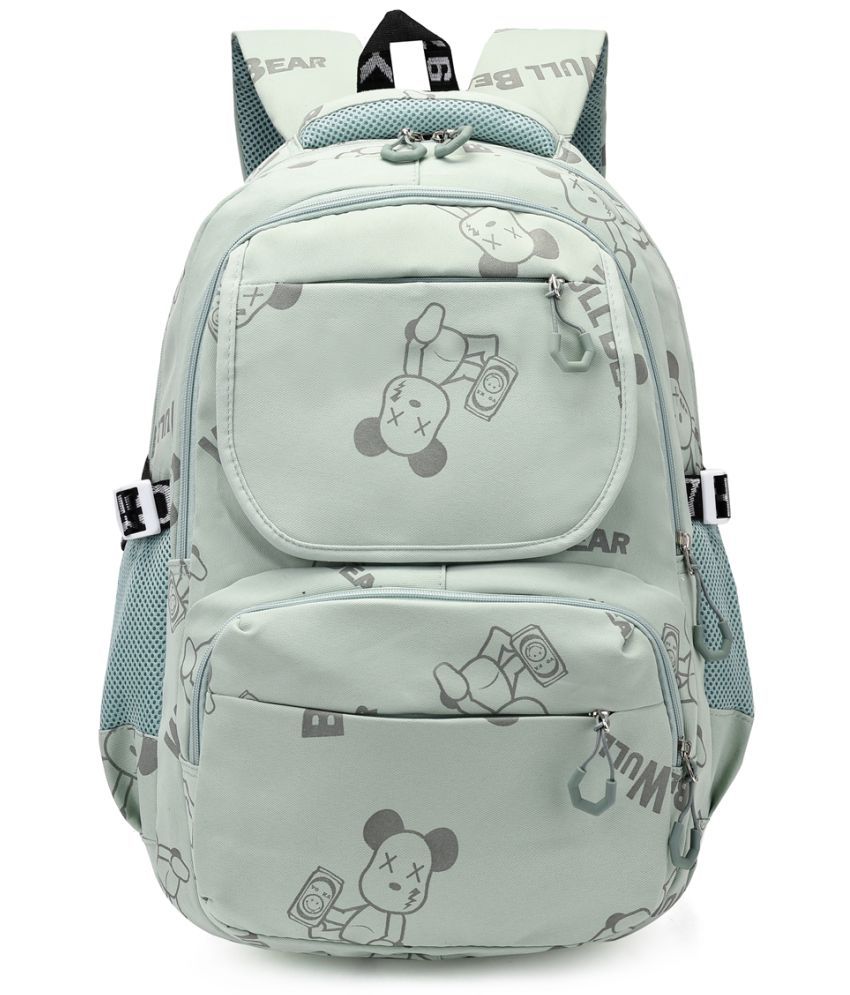     			Tinytot Green Polyester Backpack For Kids