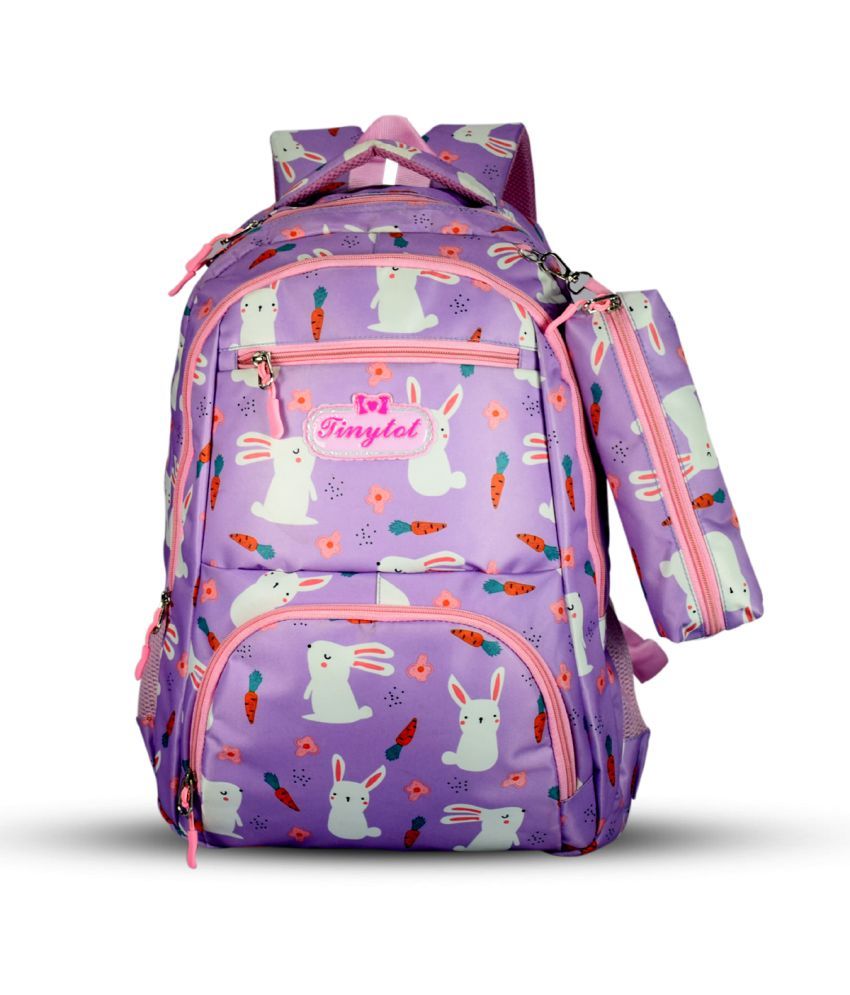     			Tinytot Purple Polyester Backpack For Kids