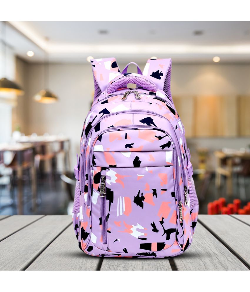     			Tinytot Purple Polyester Backpack For Kids