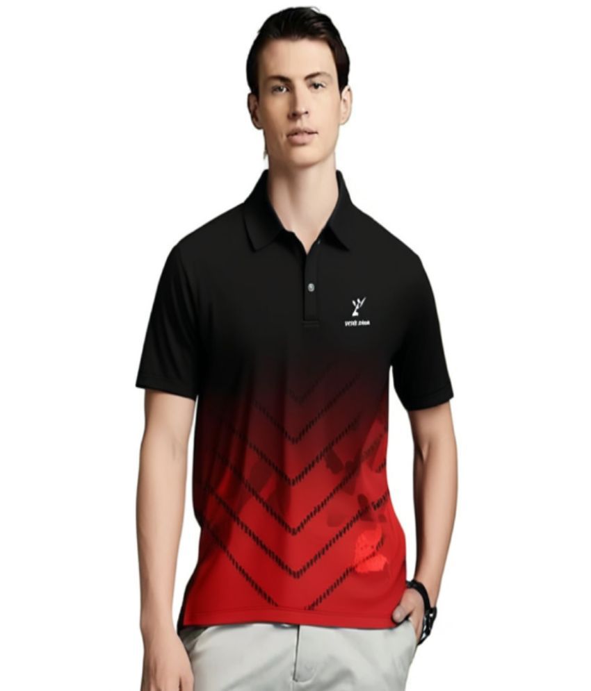     			lookswala Black Polyester Regular Fit Men's Sports Polo T-Shirt ( Pack of 1 )