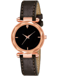 KIARVI GALLERY Brown Leather Analog Womens Watch