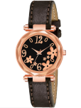 KIARVI GALLERY Brown Leather Analog Womens Watch