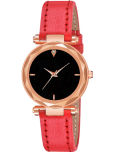 KIARVI GALLERY Pink Leather Analog Womens Watch