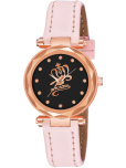 KIARVI GALLERY Pink Leather Analog Womens Watch