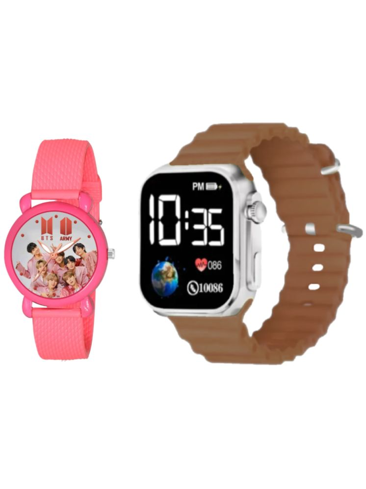     			DECLASSE Pink Dial Analog-Digital Boys Watch ( Pack Of 2 )