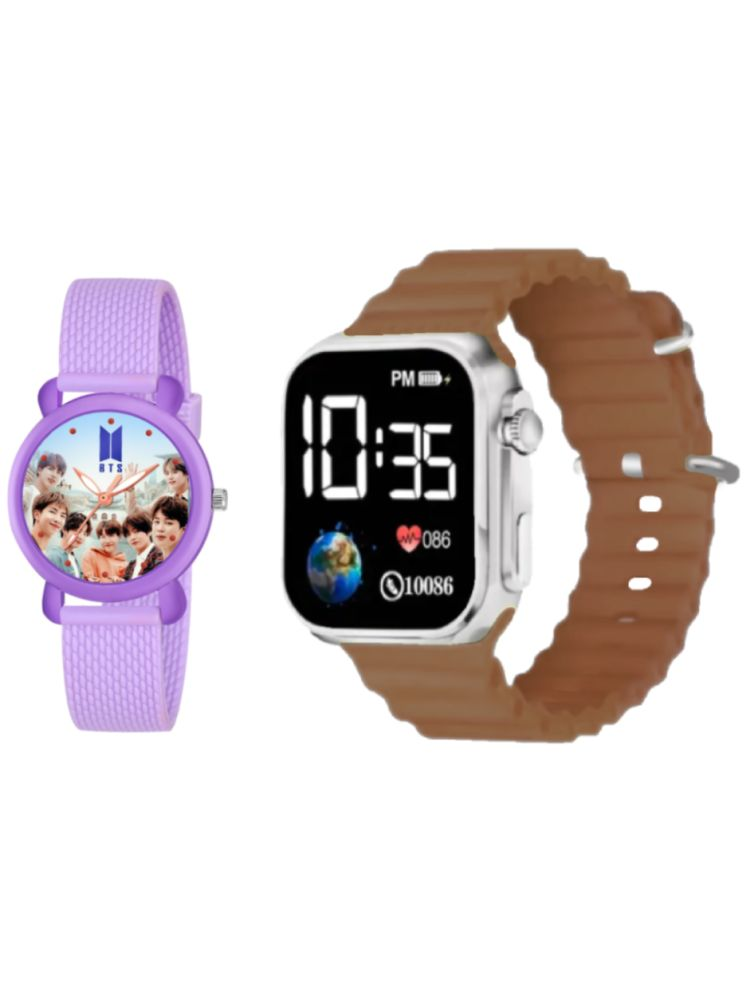     			DECLASSE Purple Dial Analog-Digital Boys Watch ( Pack Of 2 )