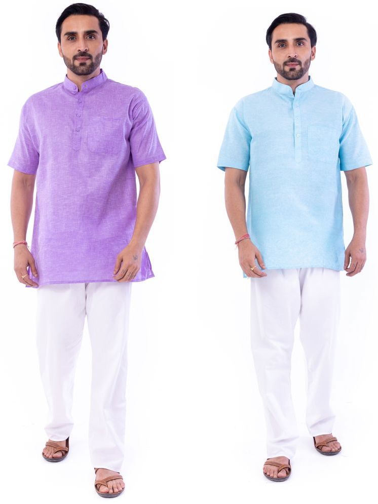     			DESHBANDHU DBK Multi Cotton Men's Regular Kurta ( Pack of 2 )