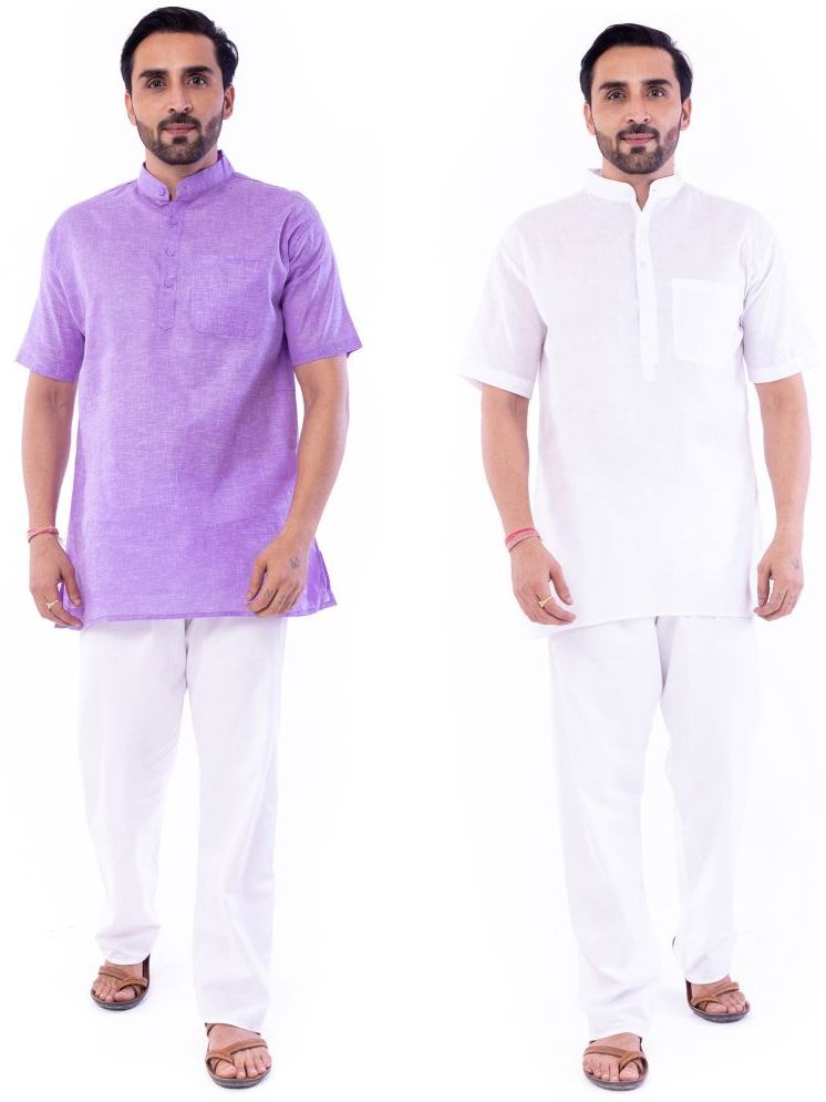     			DESHBANDHU DBK Multi Cotton Men's Regular Kurta ( Pack of 2 )