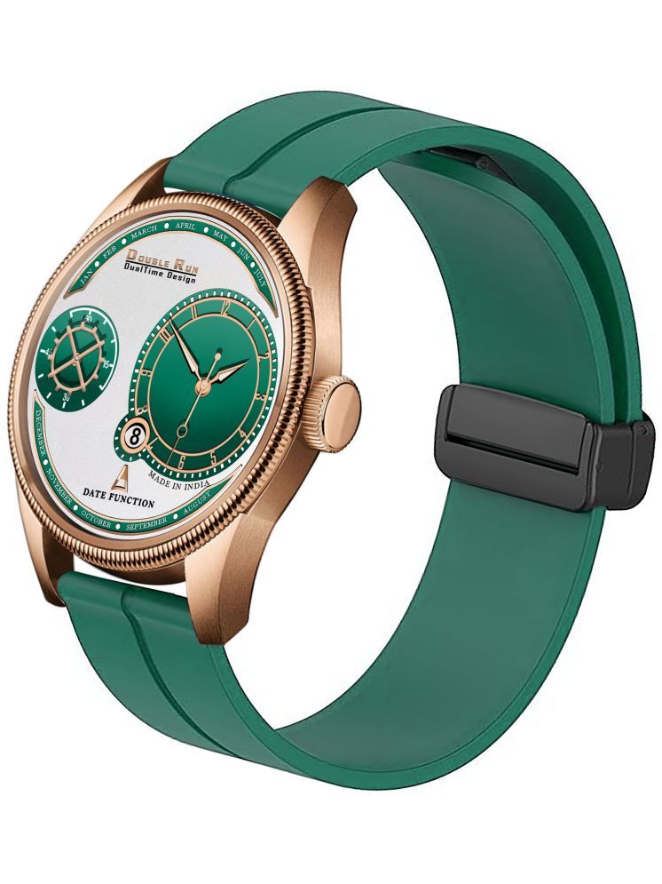     			DoubleRun Green Silicon Chronograph Men's Watch