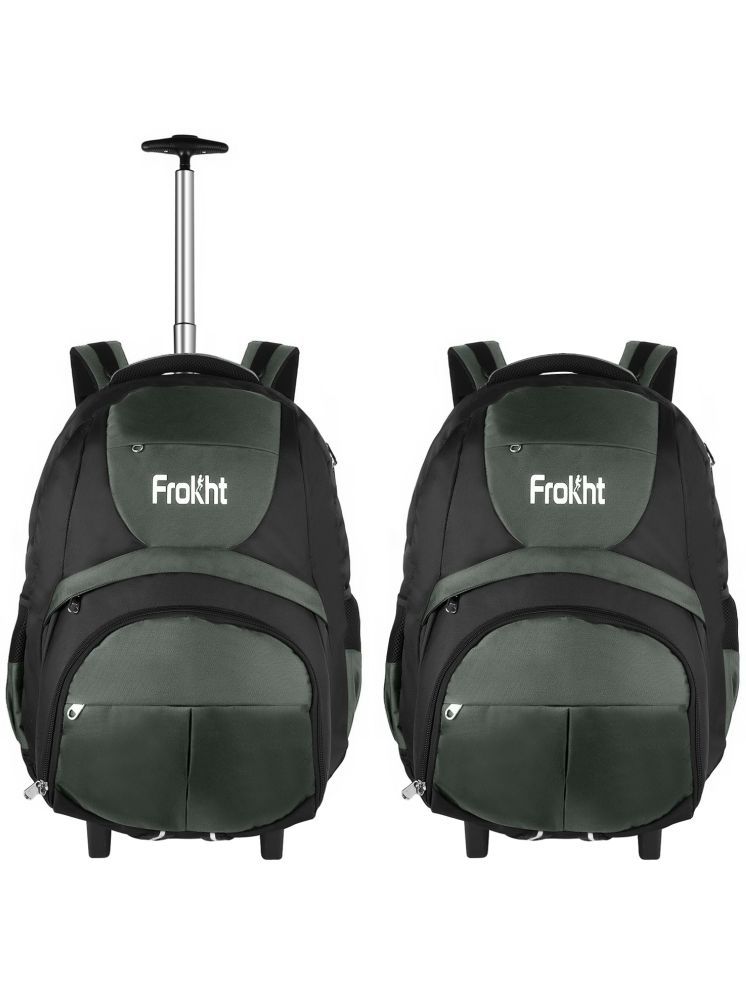     			Frokht 55 Ltrs Multi Color Polyester Trolley Backpack