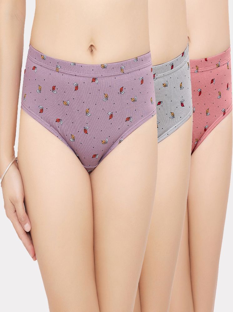     			IN CARE LINGERIE Pack of 3 Cotton Printed Women's Hipster ( Multicolor ) ICIN-035