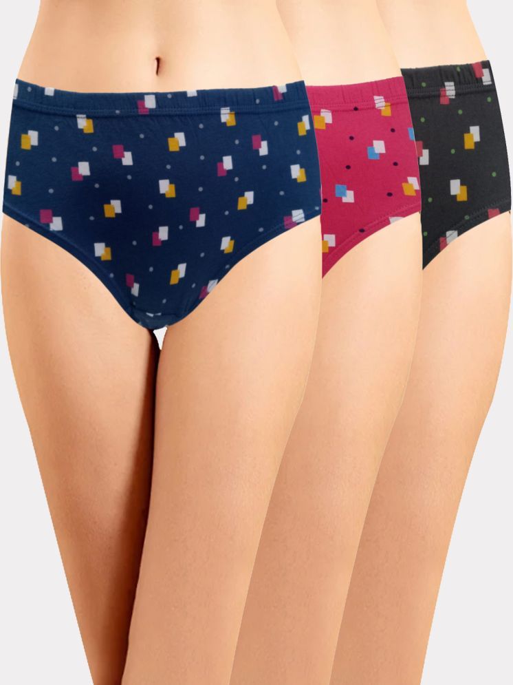     			IN CARE LINGERIE Pack of 3 Cotton Printed Women's Hipster ( Multicolor ) ICIN-081