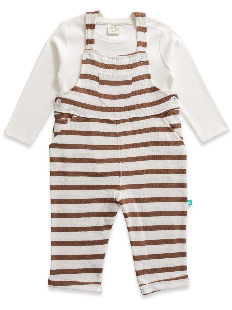     			Juscubs Beige Cotton Dungarees For Baby Boy ( Pack of 1 )