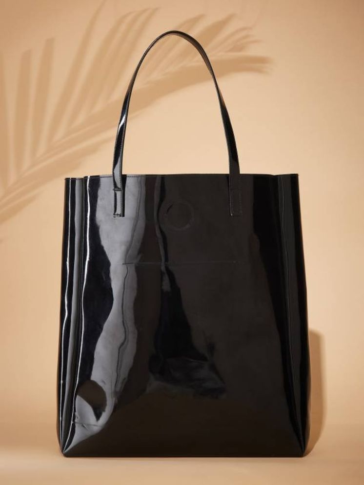     			Lookout Fashion Black PU Tote Bag