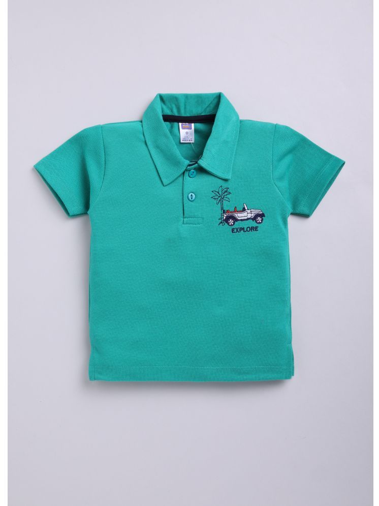     			Nottie planet Pack of 1 Boys Cotton Blend Polo T-Shirt ( Green )