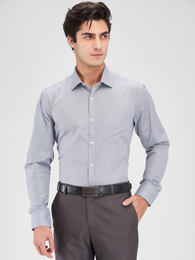     			Park Avenue Cotton Blend Slim Fit Full Sleeves Men's Formal Shirt - Grey ( Pack of 1 )