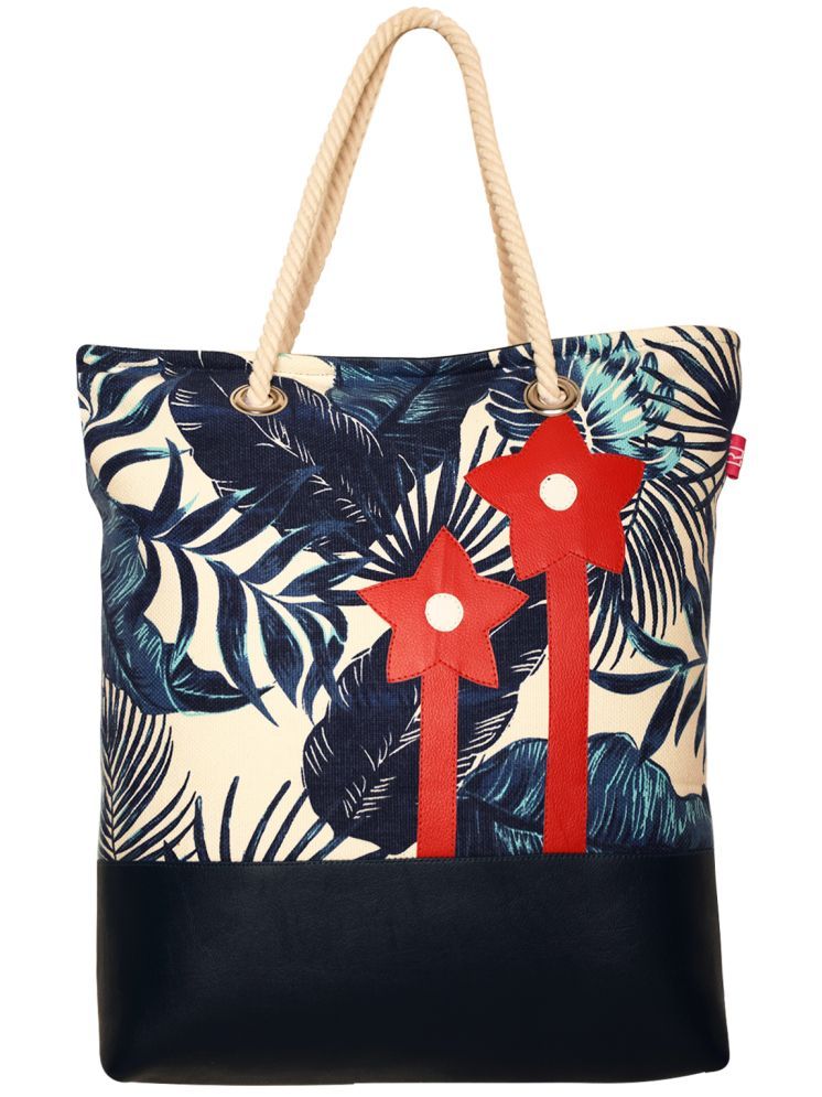     			Rich&Rich Blue Cotton Tote Bag