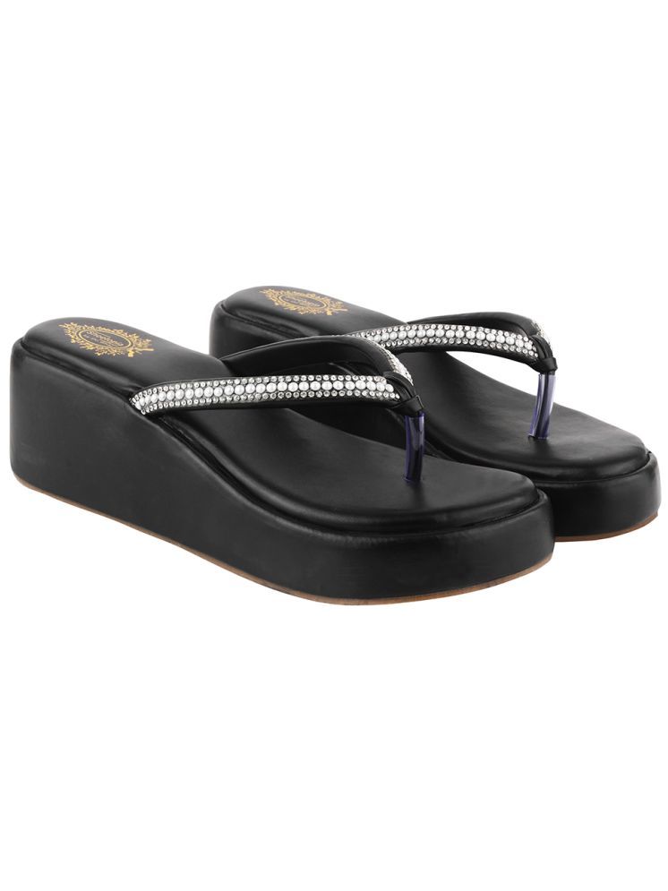     			Shoetopia Black Women's Slip On Heels