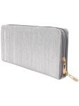 NAMRA PURSE Light Grey Pure Leather Handheld Bag