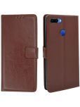 flip flow Brown Flip Cover Artificial Leather Compatible For OPPO A5s ( Pack of 1 )