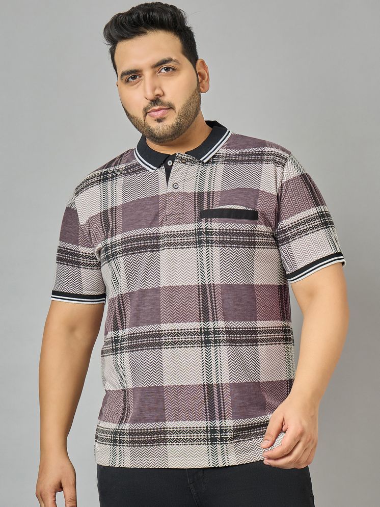     			AUSTIVO Cotton Blend Regular Fit Checks Half Sleeves Men's Polo T Shirt - Multicolor ( Pack of 1 )