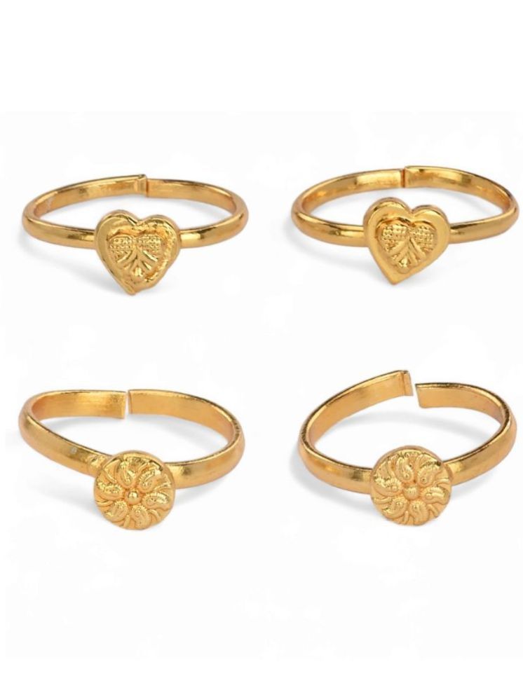     			AanyaCentric Gold Toe Rings ( Pack of 2 )